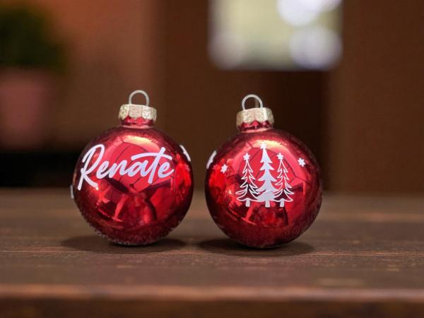 Weihnachtskugeln personalisiert - Christbaumkugeln - Baumkugeln mit Namen - Weihnachtsschmuck